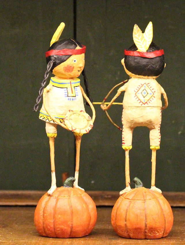 thanksgiving decor using a cast of characters part five, crafts, seasonal holiday decor, thanksgiving decorations, Modeling their outfits VIEW 1 on TLLG s FB Page