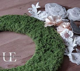 diy fabric flower wreath, crafts, flowers, wreaths
