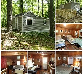 living in a tiny house at the lake, curb appeal, home decor, The main tiny cabin and bunk house