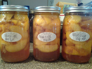 canning recipe peaches in light syrup, homesteading