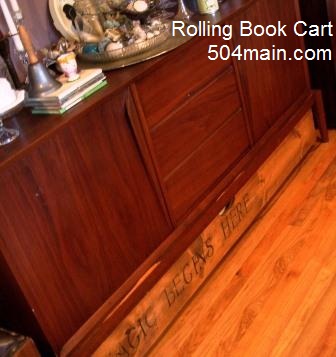 rolling book cart, cleaning tips, painted furniture, Neat and clean storage and the book are protected
