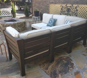 how to clean and renew outdoor furniture and stained cushions, The frame after applying stain and seal