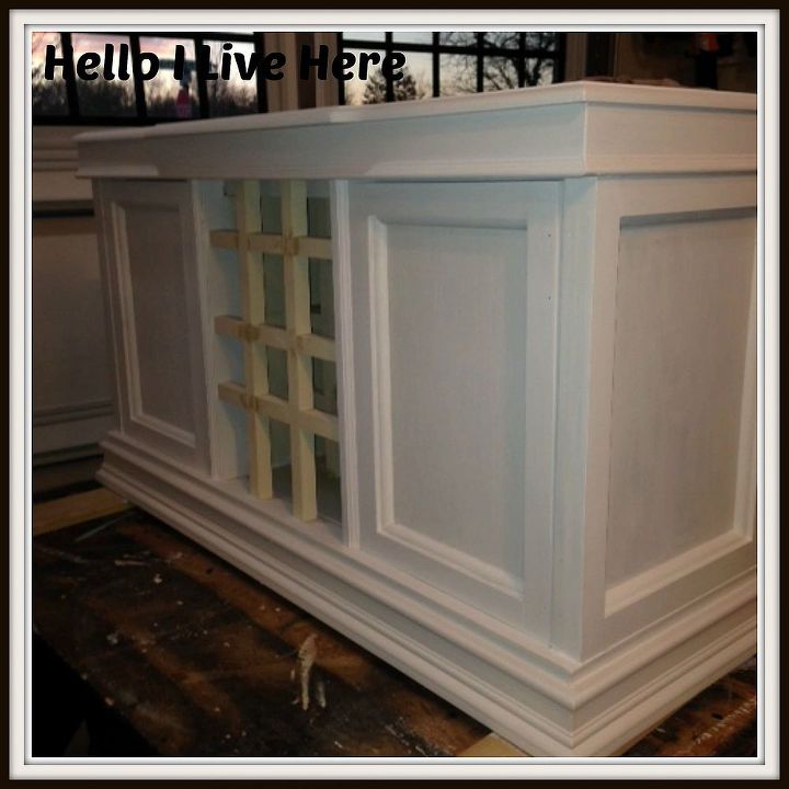 china cabinet makeover parts i ii ii, painted furniture, New bottom style completely changed from 1970 s style it was transformed by Hello I Live Here