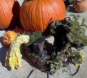 another pair of boots retired, container gardening, gardening, repurposing upcycling
