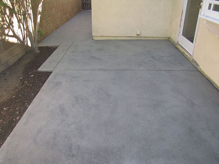 Newly Poured Concrete Has Dark Spots, Can I Change The Color Of My Concrete Patio Door