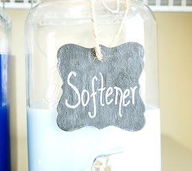mason jar laundry soap containers with diy chalkboard tags, cleaning tips, mason jars, repurposing upcycling, Be sure to label your different soaps and detergents so you don t forget which blue soap is which