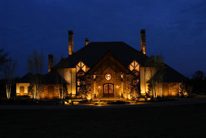 outdoor lighting makes this home pop, lighting, outdoor living