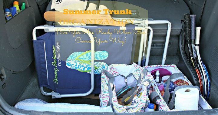 summer trunk organization, organizing