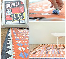 how to make a rug with a dropcloth and paint, crafts, flooring, painting