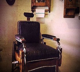 koken barber chair restoration, painted furniture