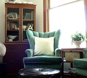 my turquoise chairs, living room ideas, painted furniture, Turquoise Chairs in our 100 year old farmhouse