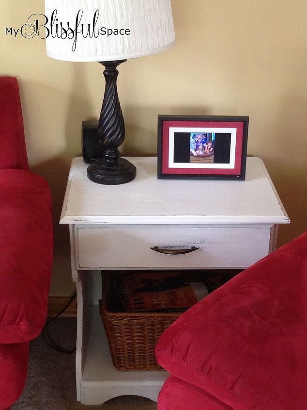 end table makeover, painted furniture