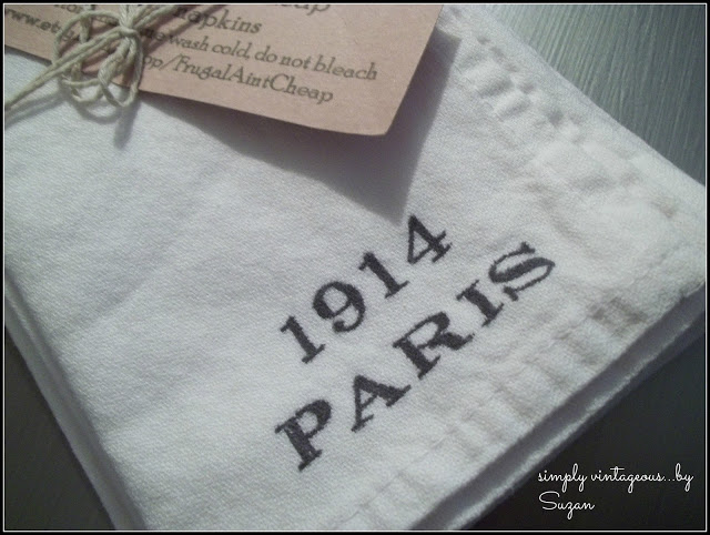 a beautiful set of 4 paris napkins and a dishtowel giveaway, home decor