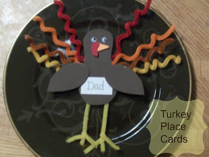 thanksgiving turkey place cards, crafts, seasonal holiday decor, thanksgiving decorations, Turkey Place Cards