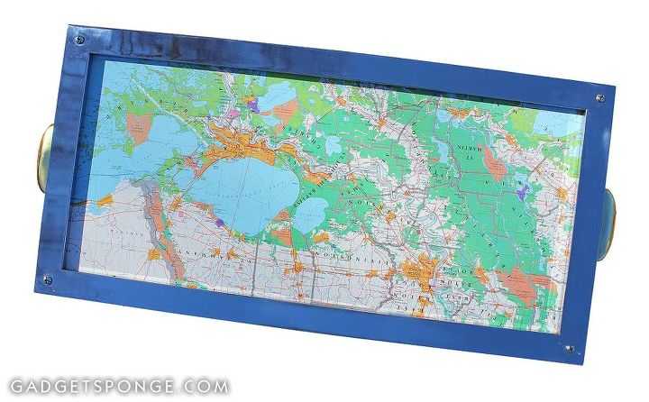 repurposed chrome shelf supports into trays, repurposing upcycling, shelving ideas, A section of map featuring the greater New Orleans Louisiana area