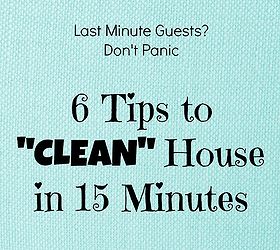 "Clean" your house in 15 minutes
