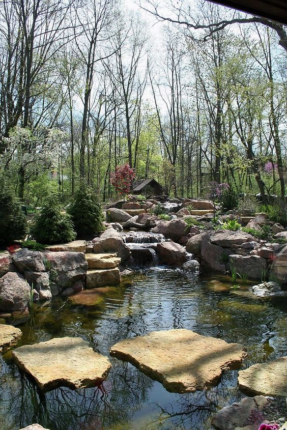 ponds, outdoor living, ponds water features, Check out this lovely pond I built in St Charles Illinois We did all the hardscaping here as well Check out more on my website at Join the lifestyle today P S This pond is actually located in a sub division too
