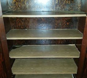 winter tree cabinet, chalk paint, kitchen cabinets, painted furniture, 30 year old shelf liner or contact paper a beast to remove