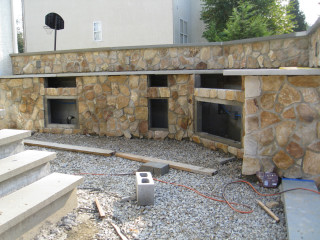 outdoor kitchen before during and after, decks, landscape, outdoor living