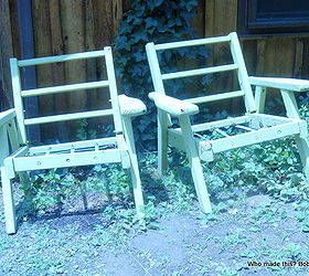 q i can t sit on these chairs so what can i do with them, painted furniture, repurposing upcycling, Two chairs begging for love and only 2 each What would you do with them