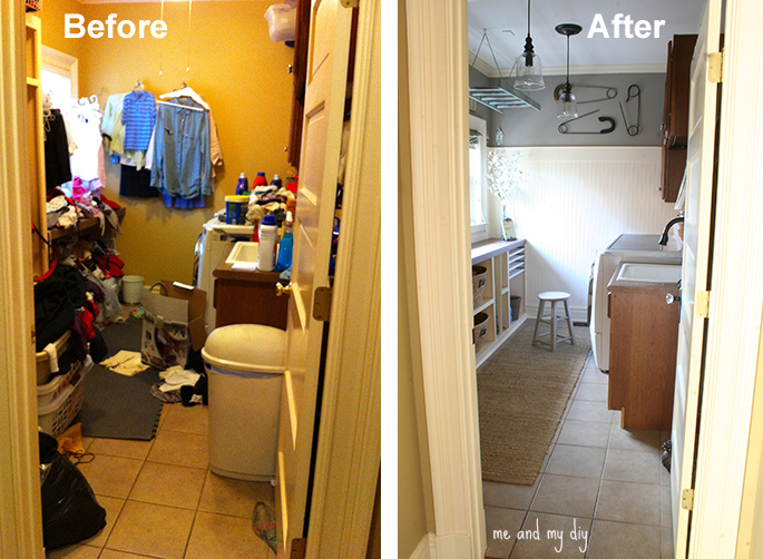 laundry room transformation, home decor, laundry rooms, shelving ideas, Laundry Room Transformation