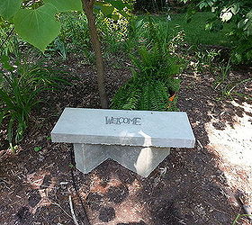 come sit awhile under the shade tree creating a concrete bench, concrete masonry, container gardening, gardening