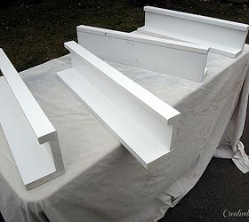 bookshelves for children s reading nook, storage ideas, Sand down the rough edges add one coat of primer Then I spray painted with Rustoleum s satin finish in white After that drys spray with a clear sealer