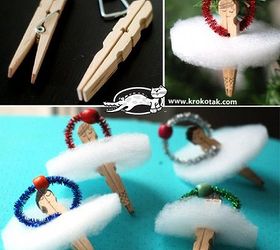 do a christmas decoration by yourself, crafts, seasonal holiday decor, Christmas ballerina very sweet You have to take a peg and Styrofoam and your Ballerina is Ready