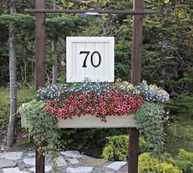 a diy house number sign including a flower box that i myself amp my husband came up, curb appeal, flowers, gardening, Our House Number Sign with flower box it adds great curb appeal