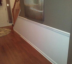 diy wainscoting, diy, wall decor, woodworking projects, In progress Wainscoting is next