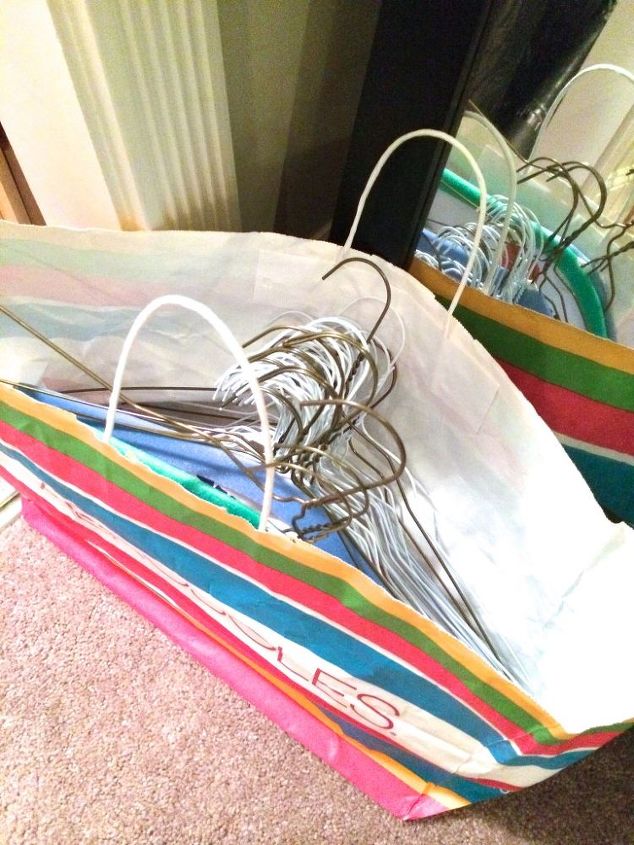 6 secrets for closet organization tips tricks, closet, organizing, Tip 5 UPGRADE YOUR HANGERS Each time I m at HomeGoods or a similar store I buy a package of higher end hangers Upgrading your hangers to the velvet style wooden hangers or even nicer plastic extends the life of your clothing