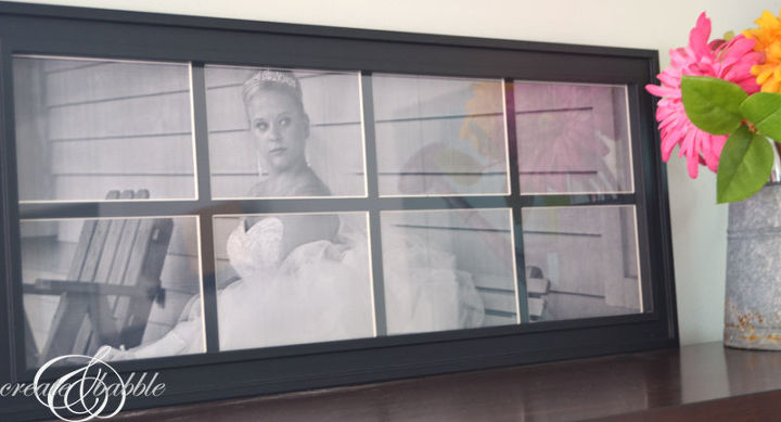 una forma diferente de utilizar el marco collage orkened de ikea, No parece que la novia est sentada justo al lado de la ventana