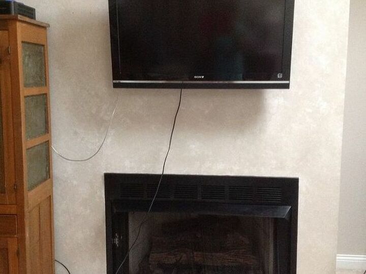 tv mounted above fireplace, fireplaces mantels, home maintenance repairs, lighting