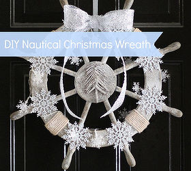 nautical christmas wreath, crafts, seasonal holiday decor, wreaths, Nautical Christmas Wreath