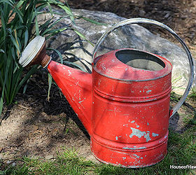 top vintage thrifting finds for 2012, home decor, repurposing upcycling, Fun chippy red watering can