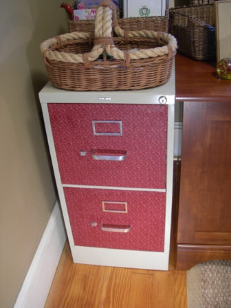 fabric covered filing cabinets, home decor, kitchen cabinets