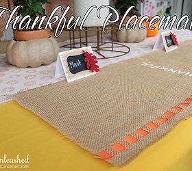 thanksgiving thankful placemats, crafts, seasonal holiday decor, thanksgiving decorations, The Thanksgiving Thankful place mats on my entire Thanksgiving tablescape tutorials for the the items available