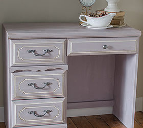 lavender shabby chic desk, painted furniture, shabby chic, After