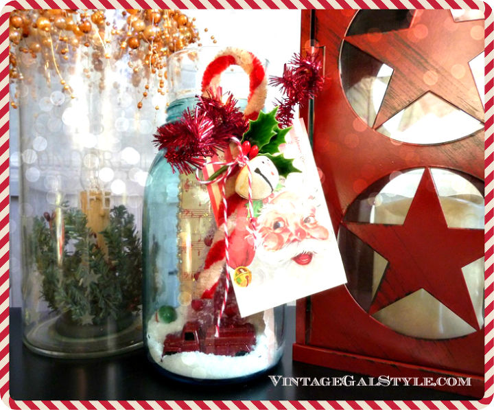 vintage canning jar snow globe, christmas decorations, crafts, repurposing upcycling, seasonal holiday decor