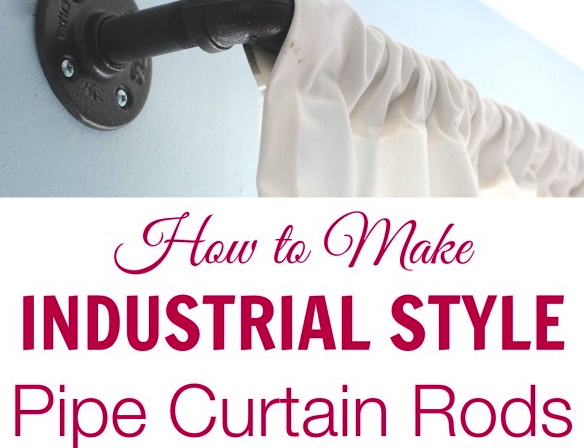 encontre estilo no corredor de encanamento varas de cortina de tubo industrial