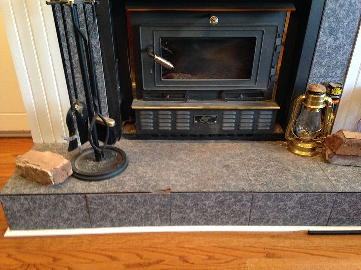 patching a ceramic tile hearth