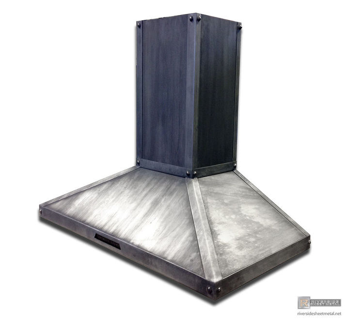 zinc hood vent originally in stainless steel, kitchen design