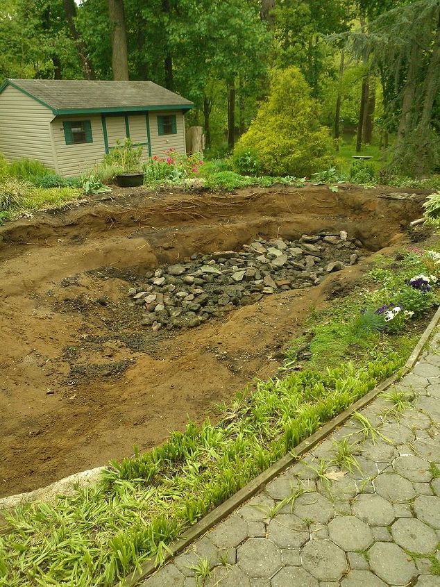pond build before after lancaster pa, ponds water features, Before