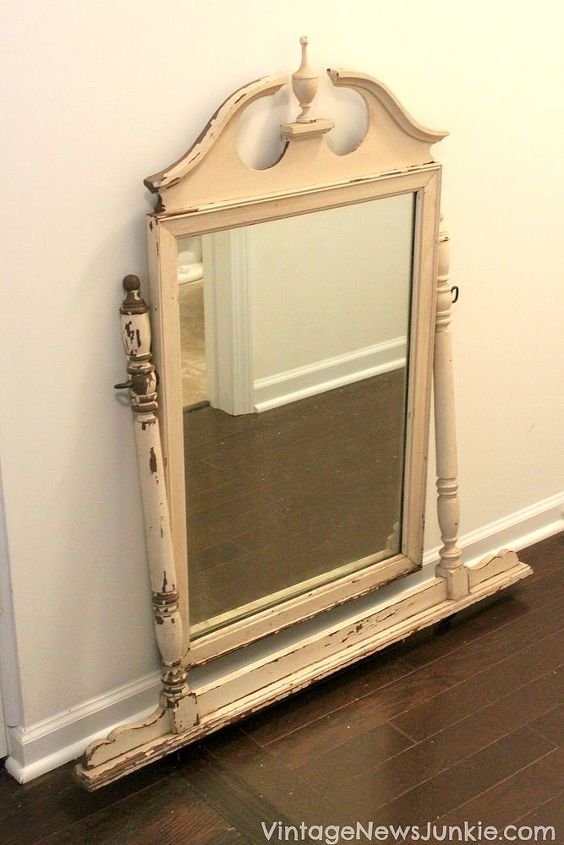upcycle an old vintage dresser mirror for your wall, painted furniture, repurposing upcycling