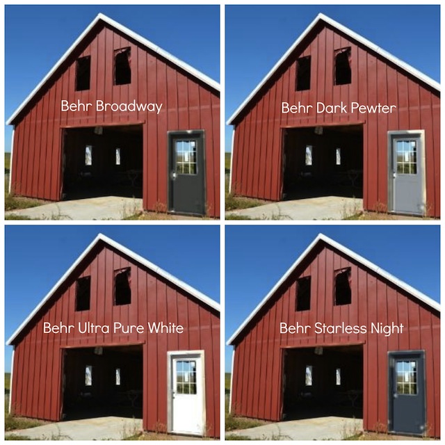 q help me pick the color of my barn entry doors, curb appeal, doors, painting, Which color would you choose for the door The garage door will be a red and white barn style