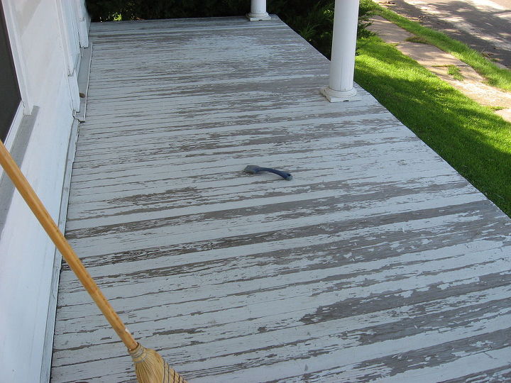 pintura del suelo del porche descascarillada