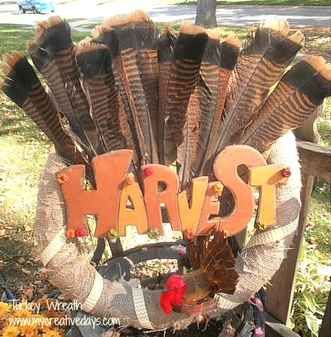 3 harvest wreath, seasonal holiday d cor, thanksgiving decorations, wreaths, 3 Harvest Wreath