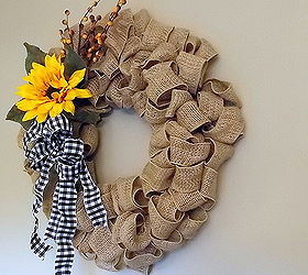 fall burlap wreath, crafts, seasonal holiday decor, wreaths