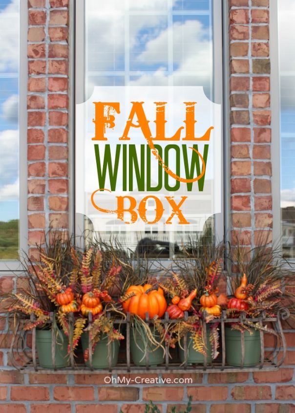 create a fall window box, crafts, curb appeal, seasonal holiday decor