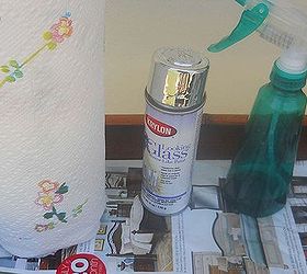 diy mercy glass in any color, crafts, mason jars, some of what you will need for this project Krylon Looking glass spray spray bottle with vinegar and water and good ol paper towels